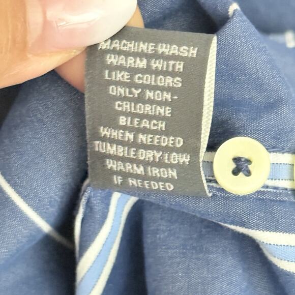 Abercrombie & Fitch Shirt Men XL Muscle Shirt Striped Button Down Long Sleeve - Picture 6 of 12